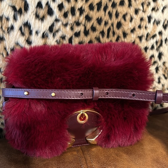 🚫SOLD🚫SOLD🚫 Jimmy Choo Madeline Faux Fur Crossbody Clutch Bag - Picture 14 of 15